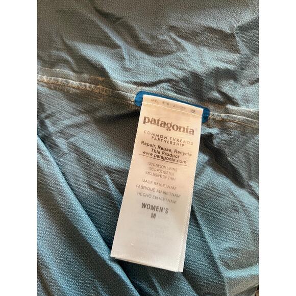 Patagonia Stretch rain wind Jacket Women's blue medium lightweight travel hike - Picture 5 of 8